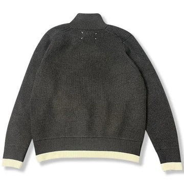 Knitted Sweater Cardigan Men Double Zipper Turtlen