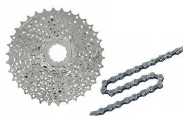 Kaseta Shimano 9rz 11-34 + łańcuch ZESTAW