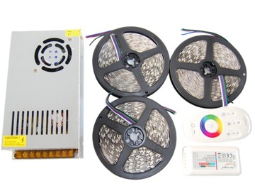 ZESTAW Taśma LED RGBW 15m PREMIUM 900D ZIMNA 5050