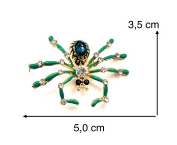 Хрустальная брошь-паук