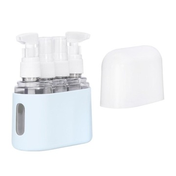 4 флакона-спрей для макияжа, 50 мл, лосьон для небольших дорожных бутылочек с многоразовым насосом, синий