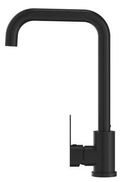 КУХОННЫЙ ФАКТОР ДЛЯ МОЙКИ, ЧЕРНЫЙ, ВЫСОКИЙ ЗАГРУГЛЕННЫЙ СТАЛЬНОЙ КРАН
