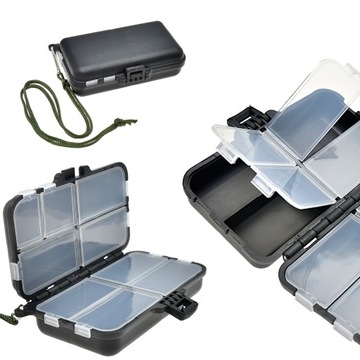 Ящик для рыболовных инструментов, 9 отделений, ОРГАНАЙЗЕР, со шнурком