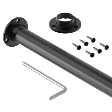 DRĄŻEK MEBLOWY DO SZAFY 148 CM CZARNY