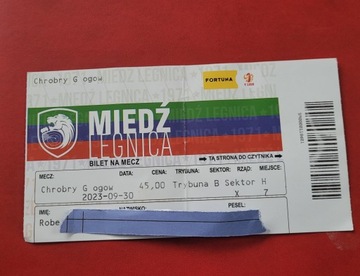 Bilet Miedź Legnica - Chrobry Głogów