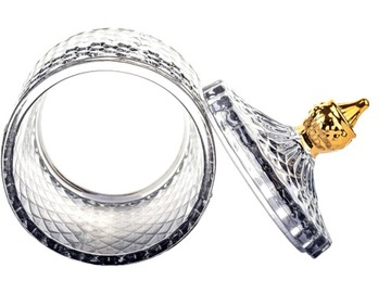 Pojemnik NA WACIKI PŁATKI KOSMETYCZNE Szary Złoty