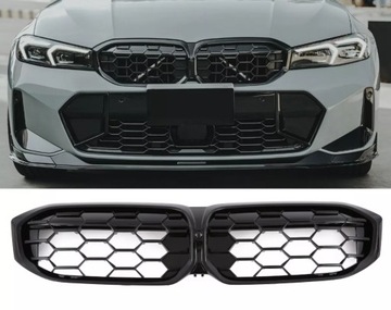 NERKI GRILL ZDERZAKA METEOR BMW G20 G21 2022-2024 + LCI LIFT CZARNY POŁYSK