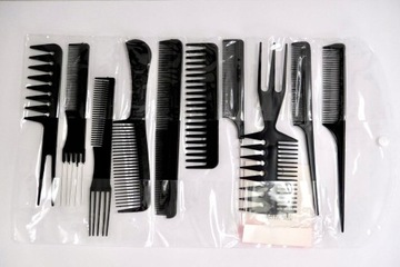 НАБОР ПАРИКМАХЕРСКИХ РАСЧЕСОК 10 ШТ. + ЧЕХОЛ