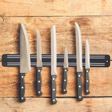 MAGNETIC STRIP магнитный держатель ножей для инструментальных ножей 33 см черный