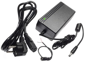 Zasilacz 12V 5A 60W kabel 230V 1,7m + gniazdo DC 5,5mm/2,1mm z kablem 30cm