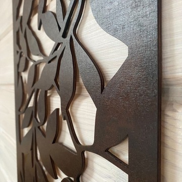 Декоративные ажурные картины, Триптих, ЛИСТЬЯ