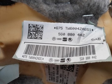 БОКОВАЯ ПОДУШКА БЕЗОПАСНОСТИ СИДЕНЬЯ GOLF VII