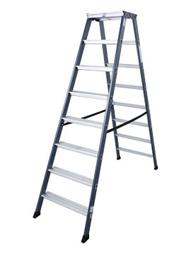 KRAUSE SePro D Лестница двусторонняя анодированная 2x8