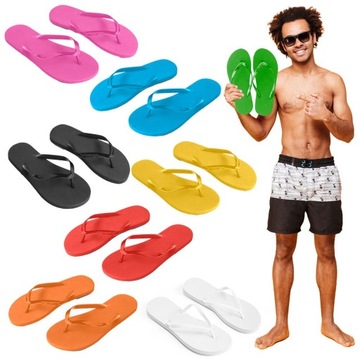 KLAPKI PLAŻOWE BASENOWE JAPONKI EUR 40/44 Kolory Wakacji Męskie