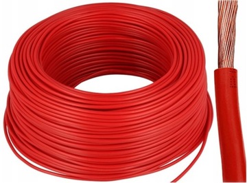 Przewód linka kabel jednożyłowy LGY 1,5 1,5mm 1,5mm2 czerwony 1x1,5 1m