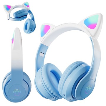 БЕСПРОВОДНЫЕ НАУШНИКИ С КОШАЧЬИМИ УШАМИ BLUETOOTH КОШАЧЬИ УШИ ДЛЯ РЕБЕНКА