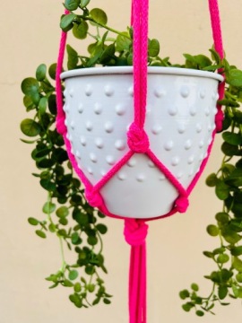 Подвесная подставка для цветов из ниток макраме в стиле бохо, 37 цветов.