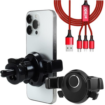 UCHWYT NA TELEFON SMARTFON DO SAMOCHODU AUTA BUSA NA KRATKĘ NAWIEWU+KABEL