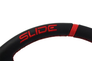 Руль SLIDE, 350 мм, вылет: 90 мм, красная кожа.