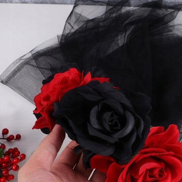 Мексиканский готический венок из цветов розы для волос