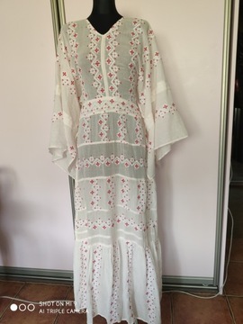RESERVED- sukienka maxi z etnicznym wzorem - S
