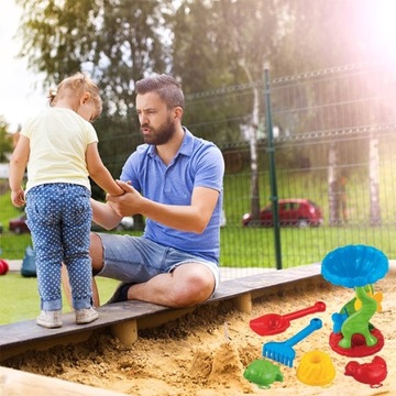 НАБОР ПЕСОЧНИЦЫ ЛОПАТА ДЛЯ ПЕСКА ФОРМА ДЛЯ ВЕДРА + ГРИЛЬ 7 ЭЛЕМЕНТОВ.