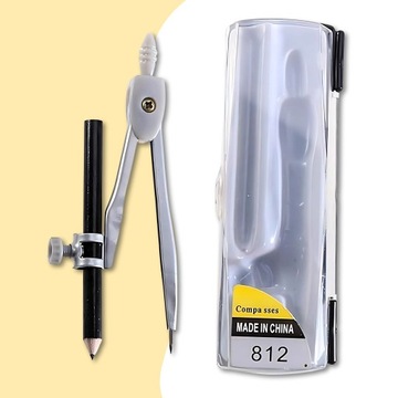 Геометрический металлический металлический кирпичный набор школьного компаса с карандашом для обучения