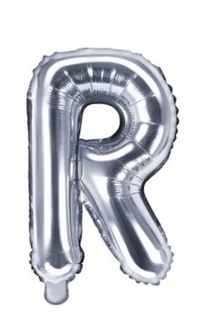 Balon foliowy Litera "P" 35cm, srebrny