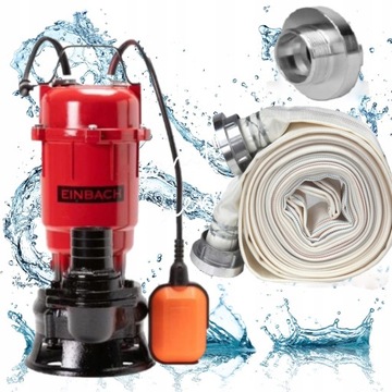 POMPA SZAMBA WODY BRUDNEJ Z RODRABNIACZEM WĄŻ 20M