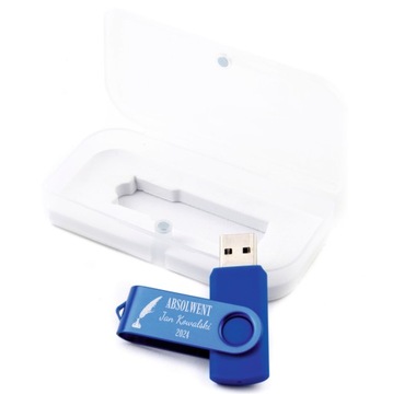 ПОДАРОЧНЫЙ Флеш-накопитель с ГРАВИРОВКОЙ, 32 ГБ, USB 2.0 + КОРОБКА НА КОНЕЦ ГОДА для СТУДЕНТА