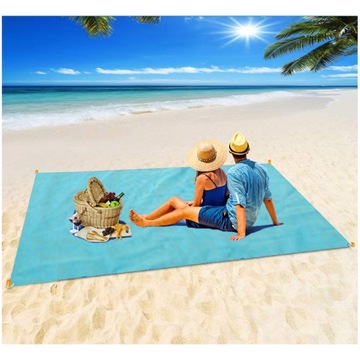 MATA PLAŻOWA NA PLAŻĘ KOC XXL SAND FREE 200x200cm
