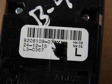 BMW 3 F20 F21 F30 F31 F32 PANEL PŘEPÍNAČ SKEL LEVÝ PŘEDNÍ 9208109