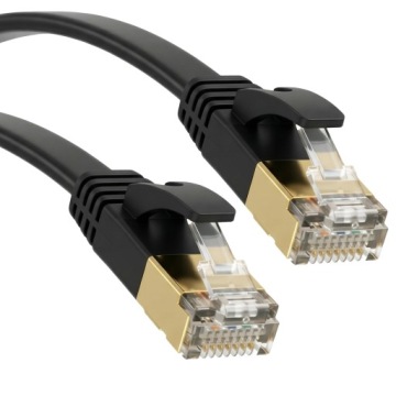 KABEL ETHERNET PRZEWÓD SIECIOWY LAN PATCHCORD SKRĘTKA S/FTP cat.7 PŁASKI 5M