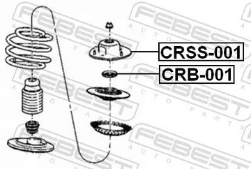 2× FEBEST CRSS-001 DRŽÁKY TLUMIČE