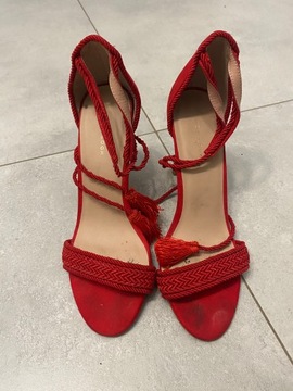Sandałki wiązane czerwone New Look r 40