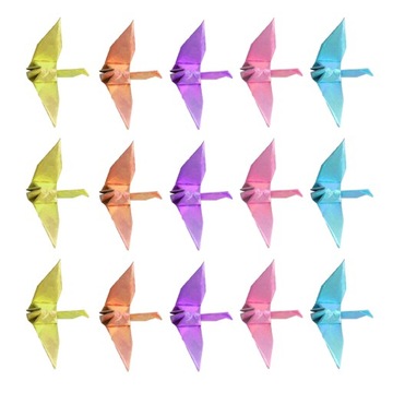 OZDOBA ORIGAMI PTAKI ŻURAWIE DEKORACJE SKŁADANE