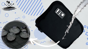 ORGANIZER PODRÓŻNY TORBA ETUI NA KABLE ŁADOWARKI AKCESORIA KIESZONKI MOCNY