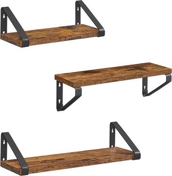 ZESTAW PÓŁKI LOFT W STYLU VINTAGE RUSTYKALNE 3 SZT
