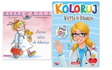 Wizyta u lekarza KOLORUJ +Zuzia idzie do lekarza MĄDRA MYSZ
