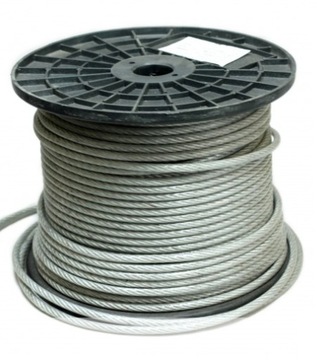 Lina,linka stalowa w PCV fi 5 mm 10MB