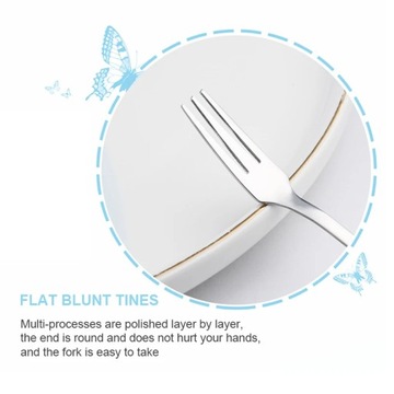 4 шт., новая чайная ложка и вилка «Бабочка», креативная барная посуда из нержавеющей стали