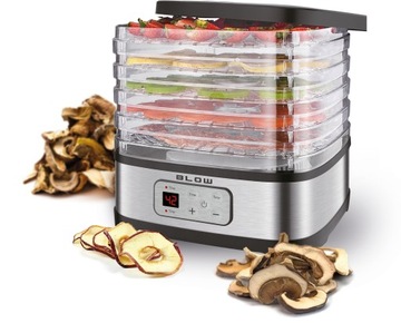 МОЩНАЯ СУШИЛКА С ЖК-дисплеем ДЛЯ ГРИБОВ, ФРУКТОВ И ОВОЩЕЙ ECO 5 SIT НАБОР РЕГУЛИРОВКИ 240 ВТ