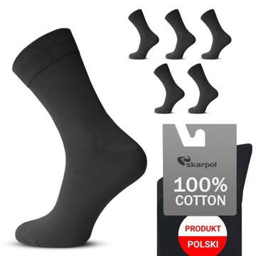 5x Skarpety męskie 100% BAWEŁNA skarpetki bawełniane garniturowe *42-44