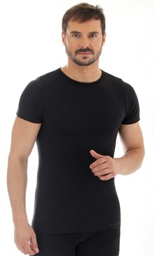 BRUBECK SS11030 koszulka męska termo WEŁNIANA - L