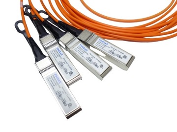 AOC QSFP 40G — 4x SFP+ 10G, 850 нм, разделительный кабель, 2 м FINISAR QSFP-40G-SR4