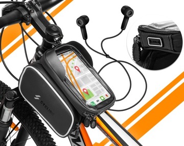 СУМКА ДЛЯ ВЕЛОСИПЕДА ЧЕХОЛ ДЛЯ ТЕЛЕФОНА ОБЪЕМ 1,5 Л ПУ ВОДОНЕПРОНИЦАЕМОЕ СЕДЛО СО СЪЕМНОЙ РУЧКОЙ