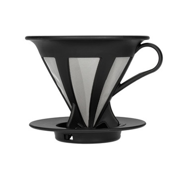 HARIO CAFEOR DRIPPER Z SITKIEM DO KAWY 02 CZARNY