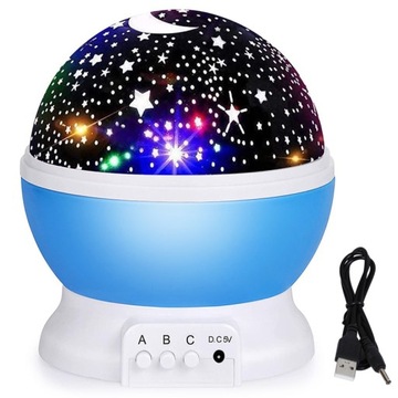 Obrotowy projektor gwiazd STAR LED + Lampka Nocna