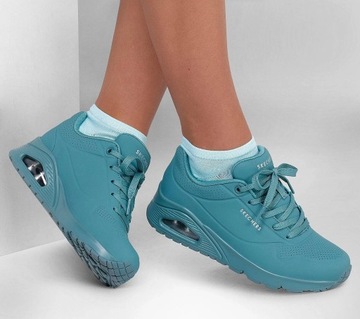 Buty sneakersy Skechers Uno Stand on SKECH AIR SPORTOWE TRAMPKI 73690-TEAL