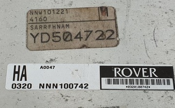 JEDNOTKA MOTORU ROVER 25 1.4 NNN100742